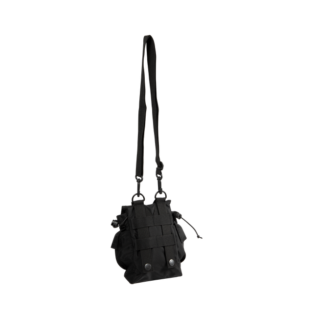 Image 2 of 3 - BLACK - Human Made Military Multi Pouch is crafted from durable nylon and features a compact military-inspired design that can be used alone or attached to compatible Human Made military series bags. Designed with multiple storage compartments, stencil-style graphics, and adjustable attachment points for versatile everyday organization. Main Material: Shell: 100% Nylon. Lining: 100% Polyester. Fits: Phone, wallet, keys, charging cables, cards, passport, and other small daily essentials.  
