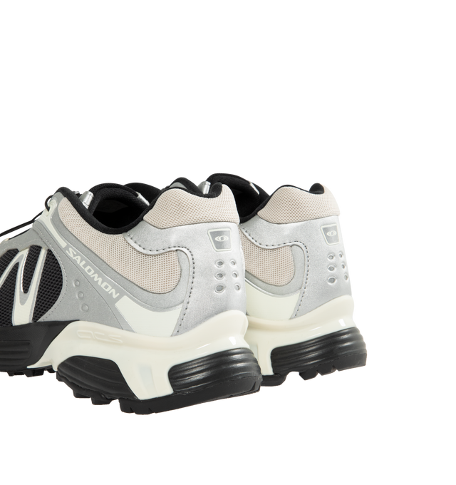 Image 3 of 5 - BLACK - SALOMON XT-Whisper Sneaker featuring textile and synthetic upper, quickLACE, agileChassis System, OrthoLite diecut sockliner, textile lining, anti-debris mesh, chevron lugs and mud contaGRIP. 