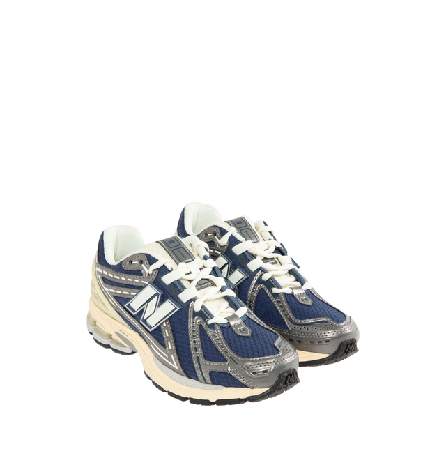 Image 2 of 5 - BLUE - NEW BALANCE 1906R Sneaker featuring ACTEVA LITE midsole cushioning, ABZORB SBS heel cushioning, N-ergy outsole provides superior shock absorption, Stability Web outsole technology provides added arch support, TPU heel cage and rubber outsole. Mesh upper with synthetic overlays. Unisex style in men's sizes. 