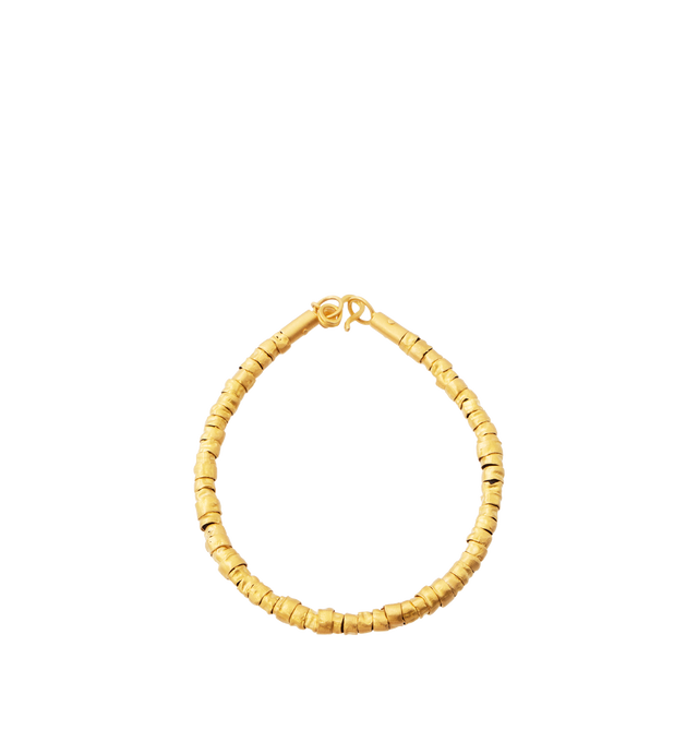 Image 1 of 1 - GOLD - Eli Halili Bedouin Bracelet is handcrafted from a supple leather cord and features solid 22K gold slider beads inspired by ancient Bedouin adornments. Designed and hand forged in New York, this designer fine jewelry bracelet showcases Eli Halili's signature blend of artisanal craftsmanship and timeless design, creating a versatile piece that can be worn alone or layered. Main Material: Solid 22K Gold and Leather. Length: 6.5 in.For personal consultation and detailed information about j 
