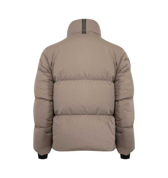 Image 2 of 4 - BROWN - CANADA GOOSE Everett Hooded Puffer featuring recessed rib-knit cuffs, placket overtop two-way zipper, hem with interior drawcord, two exterior pockets: fleece-lined handwarmer pockets with zipper closures and three interior pockets: two mesh drop-in pockets, one security pocket. 100% recycled nylon. 