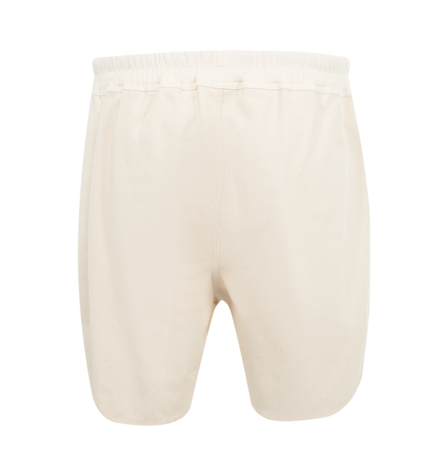 Image 3 of 3 - WHITE - RICK OWENS Boxers Shorts featuring elastic drawstring waist, side-seam pockets and side slits. 100% cotton. 