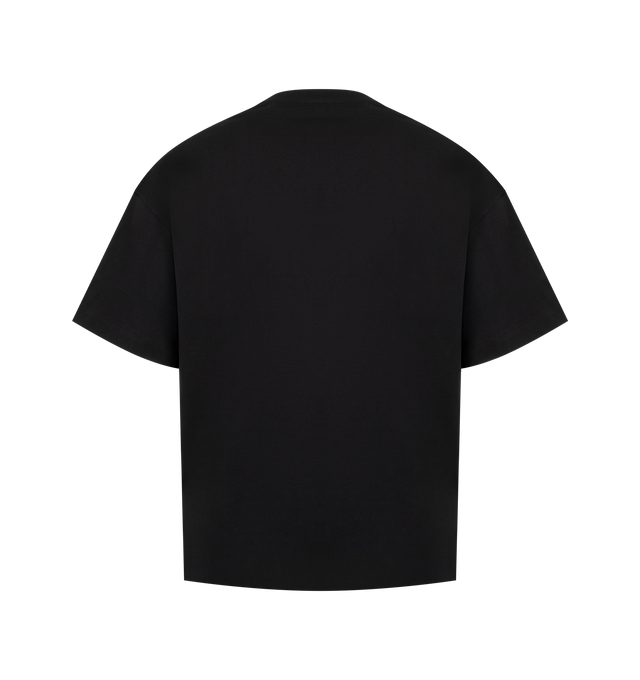 Image 2 of 2 - BLACK - Jil Sander Mens T-Shirt is crafted from organic cotton jersey. Features a relaxed fit with slightly dropped shoulders, crew neckline, short sleeves, embroidered JIL logo, and straight hem. Main Material: 100% Organic Cotton. Made in Portugal. 
