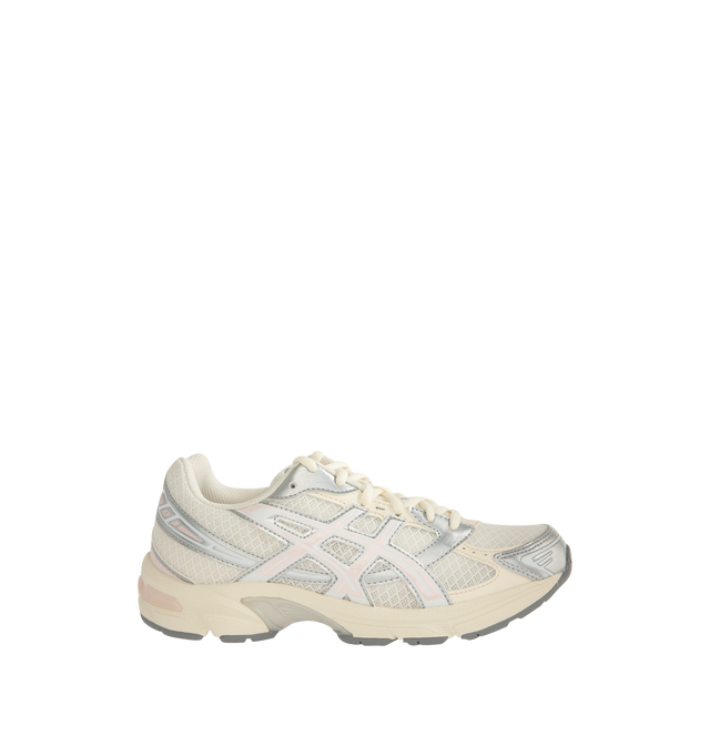 Image 1 of 5 - MULTI - ASICS Mens GEL-1130 Sneakers feature a breathable mesh upper with metallic synthetic leather overlays. Designed with a lace-up closure, padded tongue and collar, GEL heel cushioning for shock absorption, cushioned footbed, breathable mesh lining, and a durable rubber outsole for flexible traction. Upper: Mesh and Synthetic Leather; Midsole: GEL Technology; Outsole: Rubber. Imported from Indonesia. 