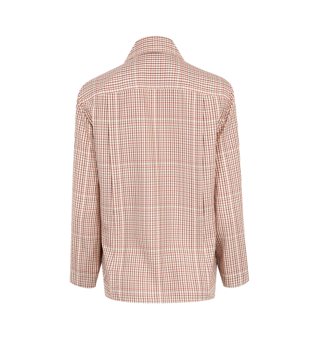 Image 2 of 2 - RED - BOTTEGA VENETA Check Viscose Shirt featuring button closure, regular fit, collar and double button flap pockets at chest. 58% polyester, 42% viscose. Made in Italy.  