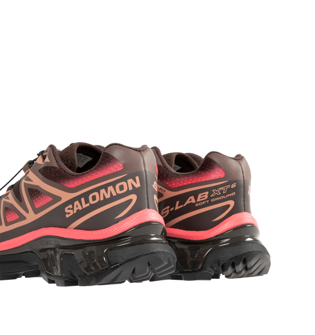 Image 3 of 5 - RED - SALOMON XT-6 Skyline Sneaker featuring mesh and textile upper with rubber sole, quickLACE  front, Mud Contagrip, Agile Chassis System, SensiFit  cradles the foot from the midsole to the lacing system. 