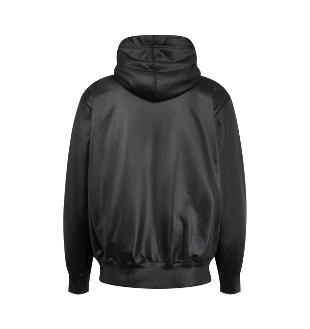 Image 2 of 2 - BLACK - Homme Plus Parka Black pullover hoodie featuring an adjustable drawstring hood and a front kangaroo pocket. Made in Japan. 