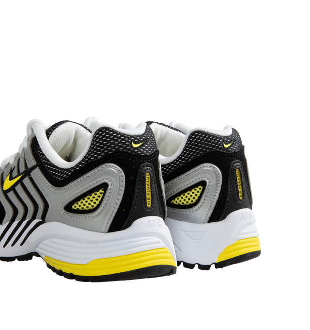 Image 3 of 5 - YELLOW - Nike Air Pegusus 205 running shoe featuring waffle-inspired tread that helps grip the ground beneath your feet, while full-length Nike Air cushioning softens each step. This white, balck and yellow edition has the same responsiveness and neutral support you love, with a layered look inspired by early-noughties runners. 