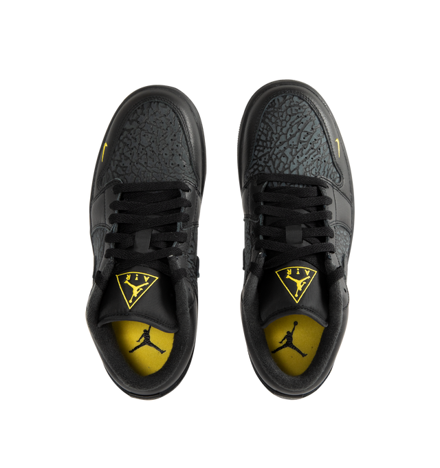 Image 5 of 5 - BLACK - JORDAN Air Jordan 1 Low SE Sneaker featuring lace up, encapsulated Air-Sole unit, lightweight cushioning, genuine leather in the upper and solid rubber outsole. 