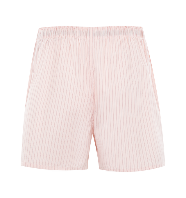 Image 2 of 2 - PINK - HOMME GIRLS Boxer 2 featuring roomier, relaxed shorts fit, inside logo elastic waistband and printed with signature HommeGirls logo. 100% Italian cotton. Made in Italy. 