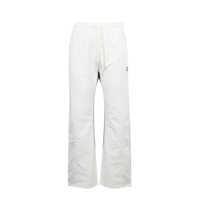 Image 1 of 3 - WHITE - DIESEL P-Berto Trousers featuring loose fit, elasticated drawstring waist, side zip pockets and back zip pocket and drawstring cuffs. 82% cotton, 18% polyester. 