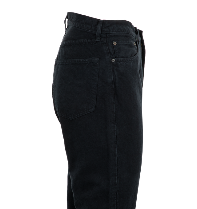 Image 3 of 3 - BLACK - Kaptain Sunshine 5-Pocket Jeans feature a concealed fly and button closure, contrast stitching, and belt loops. 100% cotton.  