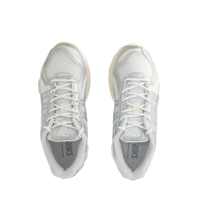 Image 5 of 5 - WHITE - ASICS Gel-Kayano 12.1 Sneaker featuring breathable mesh underlays, GEL-NIMBUS17 tooling system, FLUIDRIDE technology, rearfoot and forefoot GEL technology and dope dyed recycled sockliner mesh. 