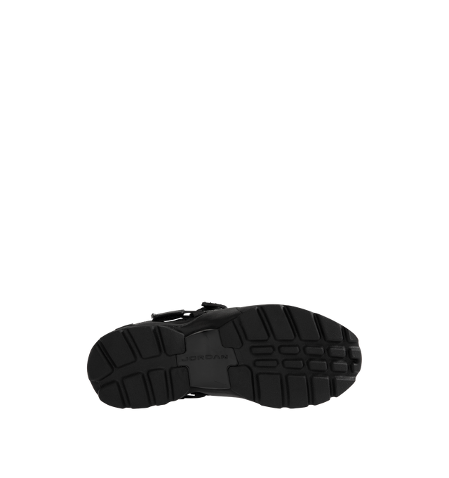 Image 4 of 5 - BLACK - JORDAN Trunner LX Sneaker featuring a forefoot strap for an adjustable fit, synthetic leather mixed with canvas and airy knits, chunky foam midsole, rubber outsole and reflective design details. 