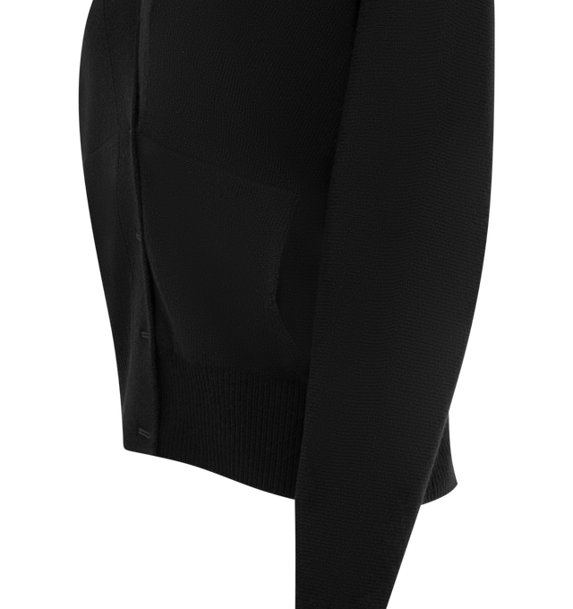 Image 3 of 3 - BLACK - THE ROW Navona Cashmere Cardigan featuring a classic V-neckline, loose fit and button closure. 100% cashmere. Made in Italy. 