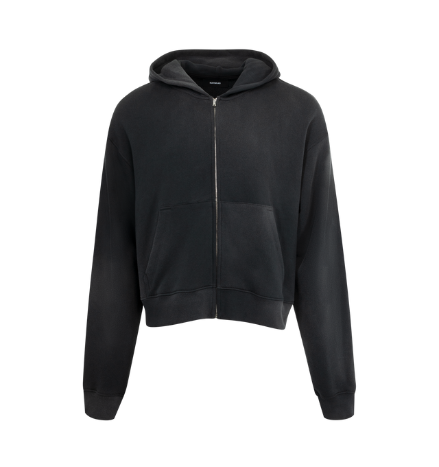 Mens black designer zip up hoodie sale