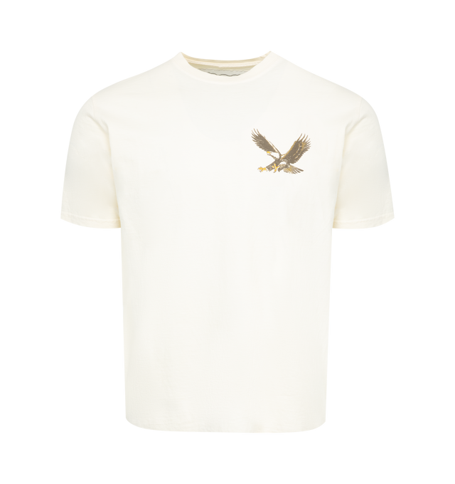 Image 1 of 2 - WHITE - ONE OF THESE DAYS Screaming Eagle Tee featuring crew neck, short sleeves and graphic print. 100% cotton.  