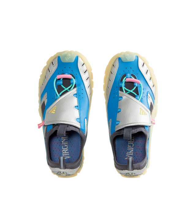 Image 5 of 5 - BLUE - Adidas Men's PW Water Moc is crafted from textile and synthetic materials and features a streamlined slip-on silhouette with lace fastening. Designed with a regular fit, it is finished with a textile lining and insole, a durable synthetic outsole, and a water-inspired outdoor design. Main Material: Textile and Rubber. 