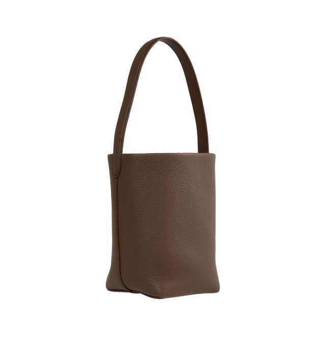 Image 2 of 3 - GREEN - THE ROW Small N/S Park Tote featuring classic tote bag in grained calfskin leather with interior toggle closure and flat handle. 9.8 x 8.7 x 4.7 in. 100% leather. Lining: 100% suede. Made in Italy. 