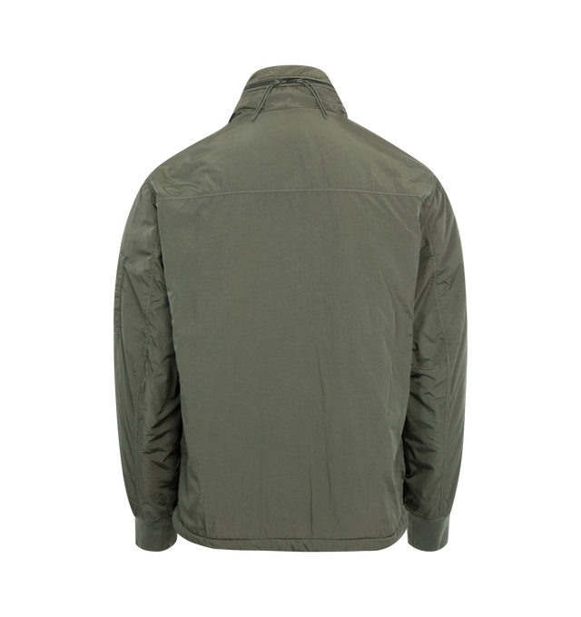 Image 2 of 3 - GREY - C. P. Company Chrome-R Body Zippers Jacket has a concealed and adjustable hood, 2-way front zip fastening, flap pockets with hidden zippers, and ribbed cuffs. 100% recycled multifilament.  