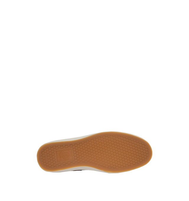 Image 4 of 5 - BROWN - MONCLER Monclub Low Top Sneakers featuring nubuck upper, leather insole, rubber sole and lace closure. Sole height 3 cm. 