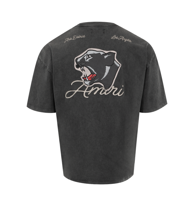 Image 2 of 2 - BLACK - Amiri Skate T-Shirt has a crew neck, a signature brand print, and short sleeves. 100% cotton.  