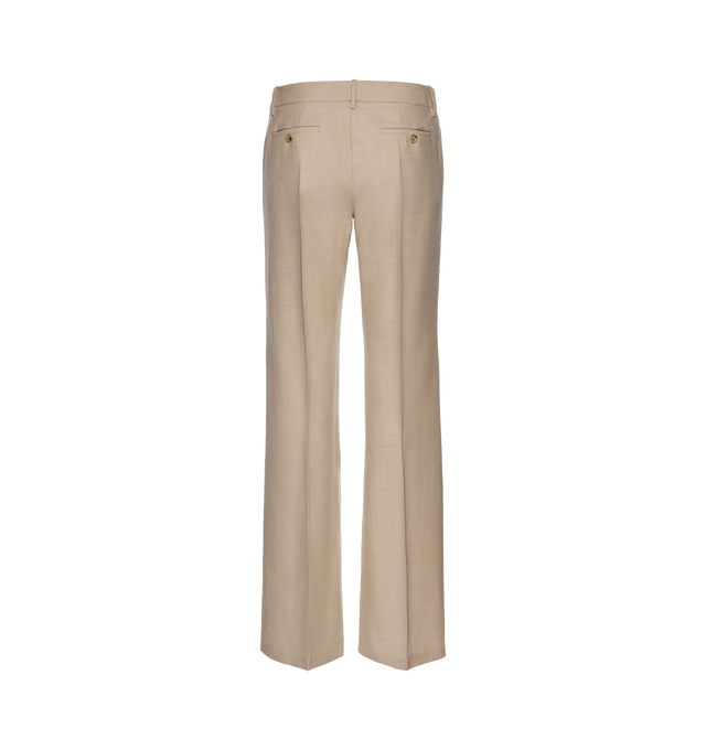 Image 2 of 2 - NEUTRAL - MAGDA BUTRYM Front-Pleat Classic Trousers featuring Classic wool trousers with a relaxed fit, slight flare leg and a pleat down the front. 100% wool. Lining: 100% silk. 