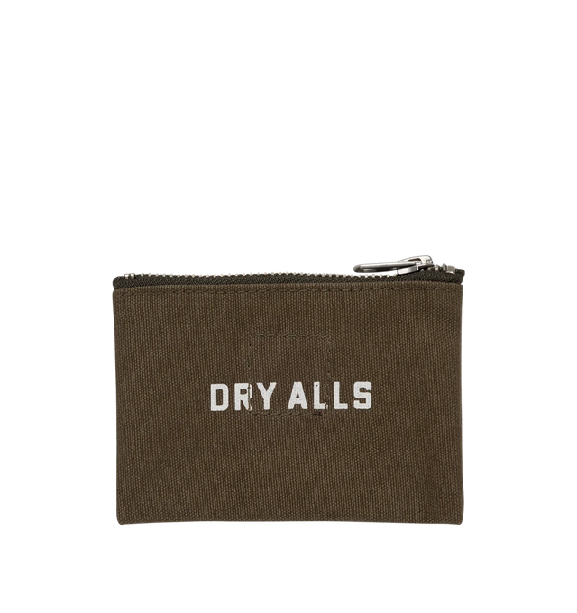 Image 2 of 2 - GREEN - HUMAN MADE Card Case featuring 12oz high-density cotton canvas, rubber-printed graphics on the front and back and zip closure. 100% cotton. 8cm x 12cm. 