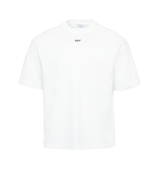 Image 1 of 2 - WHITE - OFF-WHITE Logo-Print Cotton-Jersey T-Shirt made from comfortable cotton-jersey and stamped with "OFF" logo in the center chest. 100% cotton. 