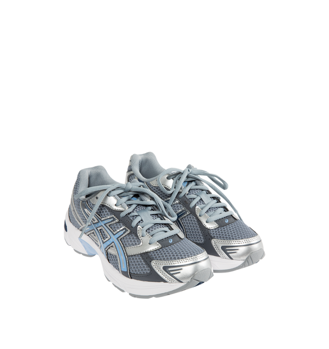 Image 2 of 5 - BLUE - Asics GEL-1130 Sportstyle Retro Sneaker featuring late 2000s runner aesthetic reimagined with overlays and breathable mesh underlays, GEL technology cushioning for excellent shock absorption. 