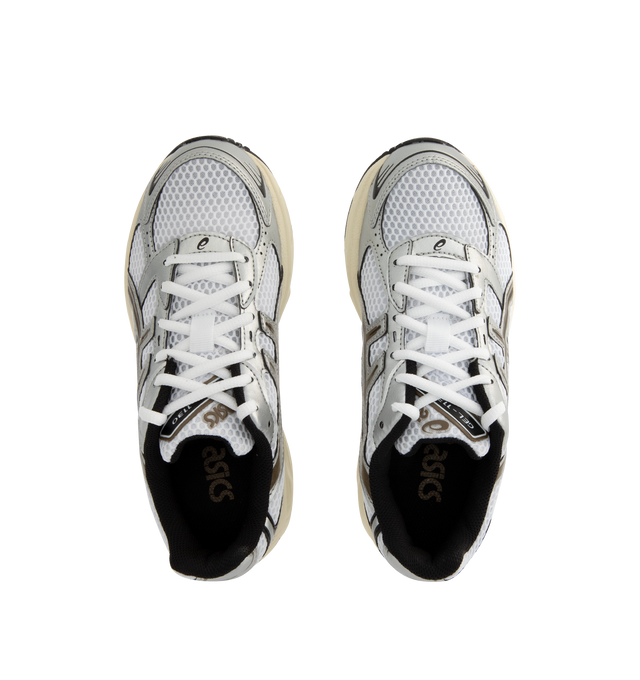 Image 5 of 5 - SILVER - ASICS Gel-1130 Sneaker featuring suede overlays, breathable mesh underlays, synthetic leather paneling, GEL technology in the heel, TRUSSTIC support system and dyed sockliner. 