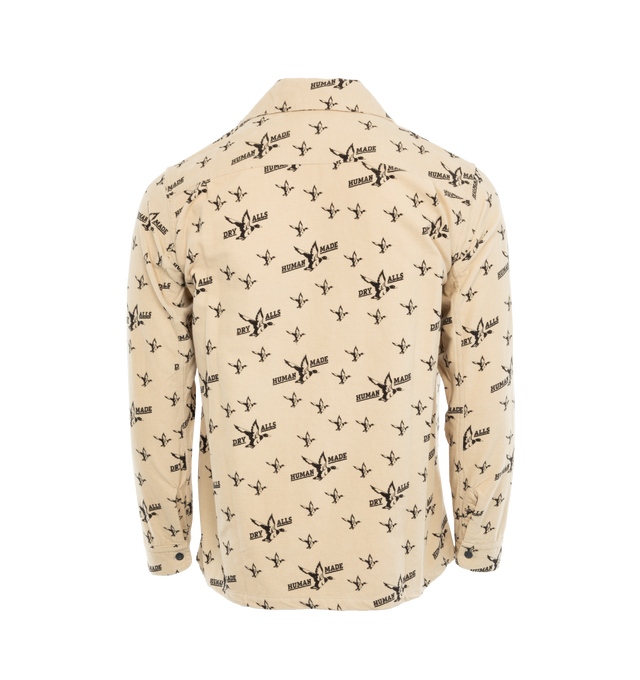 Image 2 of 3 - NEUTRAL - HUMAN MADE Print Shirt featuring button front, spread collar, long sleeves, patch pocket and print throughout. 100% cotton.  