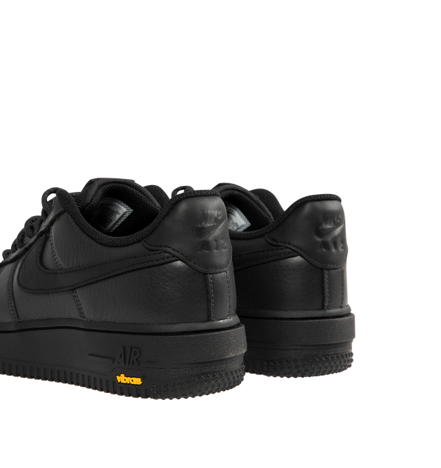 Image 3 of 5 - BLACK - NIKE Air Force 1 GTX Vibram Sneaker featuring all-leather upper, waterproof GORE-TEX membrane, Vibram sole and padded collar. 
