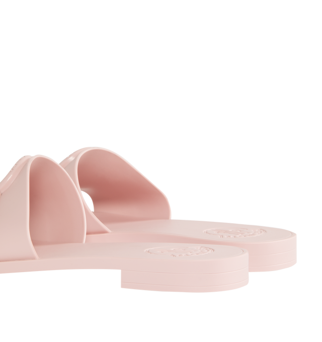 Image 3 of 4 - PINK - MONCLER Mon Slides Shoes featuring slip-on styling, tonal Moncler logo at vamp strap, TPU upper and TPU sole. 100% elastodiene. 