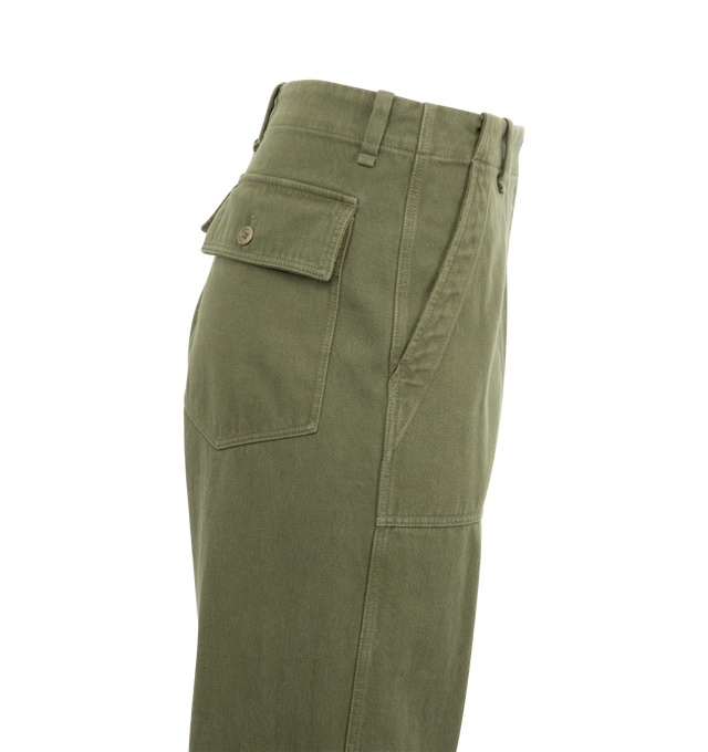 パンツ [The Row] Vendula Pant in Cotton Vendula Pant Green in Cotton – The Row