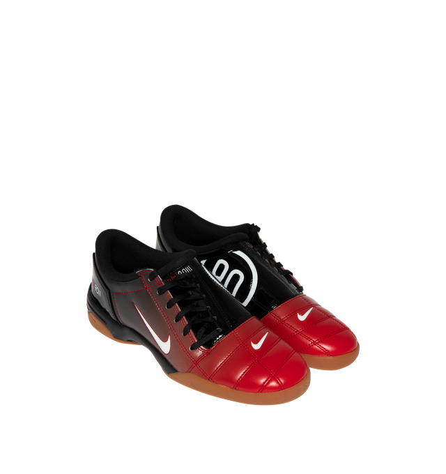 Image 2 of 5 - BLACK - NIKE Total 90 Sneaker featuring original quilted upper, asymmetrical lacing, synthetic leather, a flat rubber sole, low-cut silhouette, padded collar and foam midsole. 