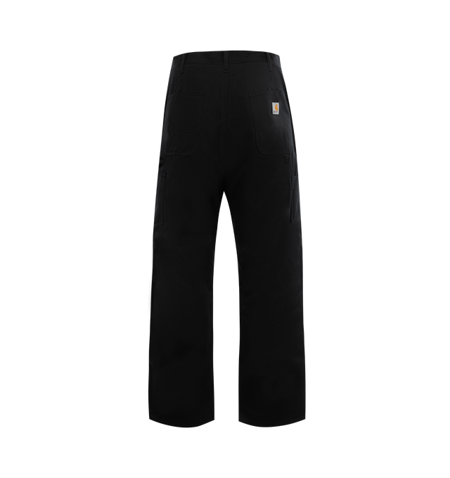 Image 2 of 3 - BLACK - JUNYA WATANABE X CARHARTT Trousers featuring drop crotch, straight leg, button fastening, two side pockets and two rear pockets. 