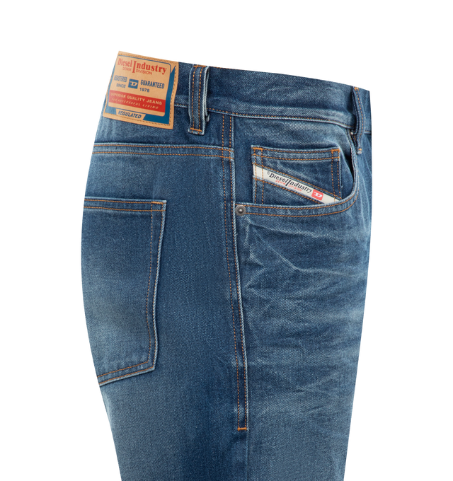 Image 2 of 2 - BLUE - DIESEL 2010 D-Macs-S Jeans featuring straight leg, 5 pocket styling, belt loops and button and zip fly. 100% cotton. 