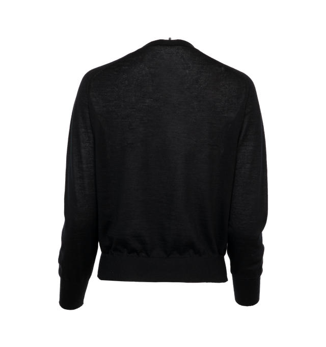 Image 2 of 3 - BLACK - THE ROW Elmira Top featuring classic crewneck top in super fine cashmere with raglan sleeves and slightly shrunken fit. 100% cashmere. Made in Italy. 