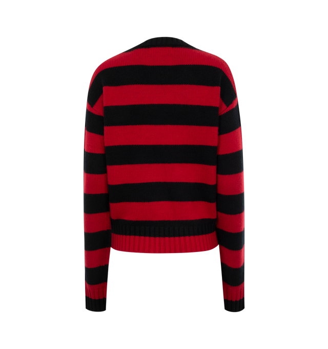 Image 2 of 2 - RED - Extreme Cashmere Oldie Sweater has a round neck and ribbed trims. 100% cashmere.  