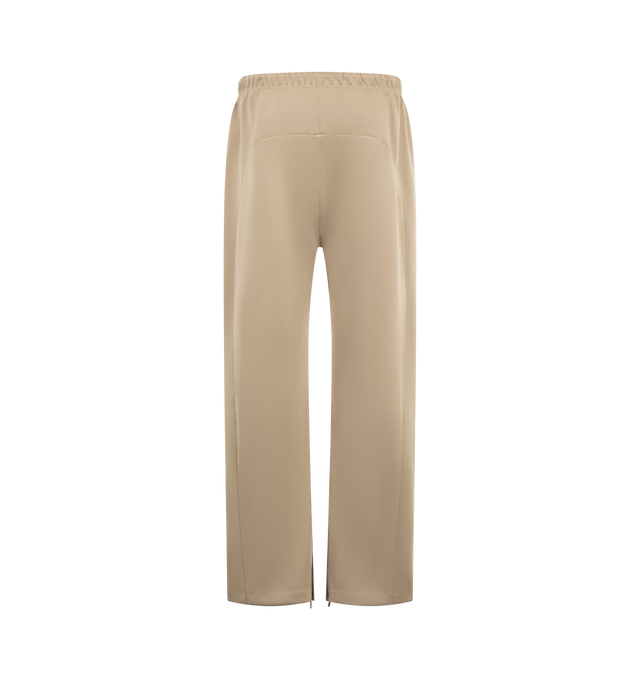 Image 2 of 4 - NEUTRAL - Fear of God ESSENTIALS Men's Classic Trackpant is crafted from heavyweight cotton-blend fleece and features a slim straight-leg silhouette with side-seam detailing and adjustable closure. Designed to provide structure and comfort, this elevated essential is finished with an encased elastic waistband, elongated drawcords, side-seam pockets, and an updated Fear of God Essentials label at the center front. Main Material: 80% Cotton, 20% Polyester Fleece, 380 GSM. Imported. 
