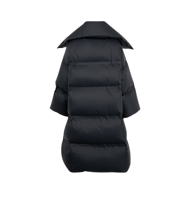 Image 2 of 3 - BLACK - ALAA Coat Technical taffeta puffer jacket in a relaxed fit featuring removable matching belt, seamless design with thermo-taped edges, and down padding. Made in Italy. 100% NYLON. 