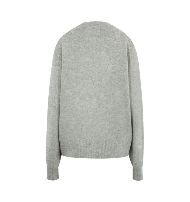 Image 2 of 2 - GREY - EXTREME CASHMERE Jack Sweater featuring a relaxed-fit, v-neck. crafted in cosy, medium-weight cashmere with a traditional knit structure and ribbed details at the cuffs, hem and neckline. 94% cashmere, 5% nylon, 1% elastane. 