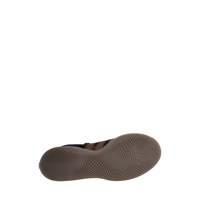 Image 4 of 5 - BROWN - ADIDAS X WALES Karintha Sequin Sneakers featuring sequin weave upper, satin trim, removable insole, textile lining, lace-up closure, round toe and rubber sole. 