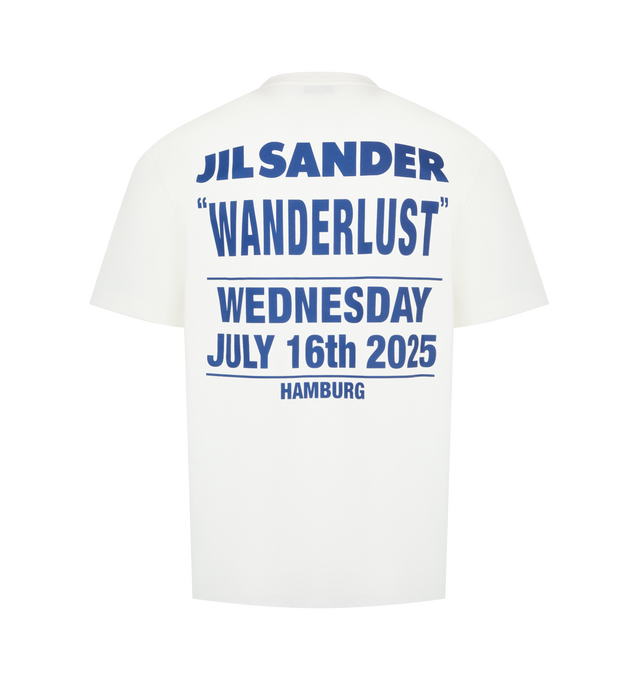 Image 2 of 2 - WHITE - JIL SANDER Graphic T-Shirt featuring oversized fit, dropped shoulders, images from the Wanderlust project, printed cotton jersey, short sleeves and crew neck. 100% cotton. Made in Italy. 