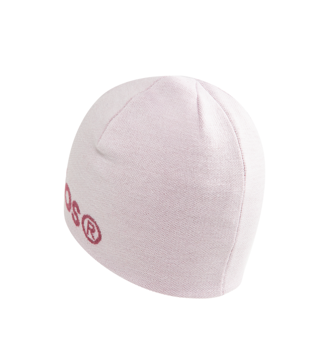 Image 2 of 3 - PINK - Acne Studios Rib Knit Beanie with Logo is crafted from chunky ribbed material and features the brand's signature Face logo at the front. Designed with a classic comfortable one-size silhouette, this designer beanie combines cold-weather functionality with Acne Studios' distinctive minimalist aesthetic.  