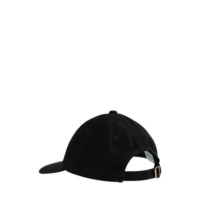 BLACK - CASABLANCA Diamond Logo Patch Cap featuring front embroidered logo detail and back adjustable strap. 100% cotton. Applique: 95% rayon, 5% polyester. Made in Lithuania.