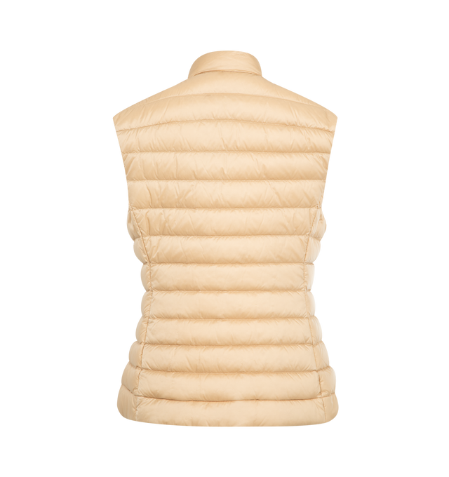 Image 2 of 2 - NEUTRAL - MONCLER Igens Down Vest featuring recycled longue saison, water-repellent main fabric, recycled longue saison lining, down-filled, collar with snap button closure, zip closure and zipped pockets. 100% polyamide/nylon. Padding: 100% polyester. Made in Romania. 
