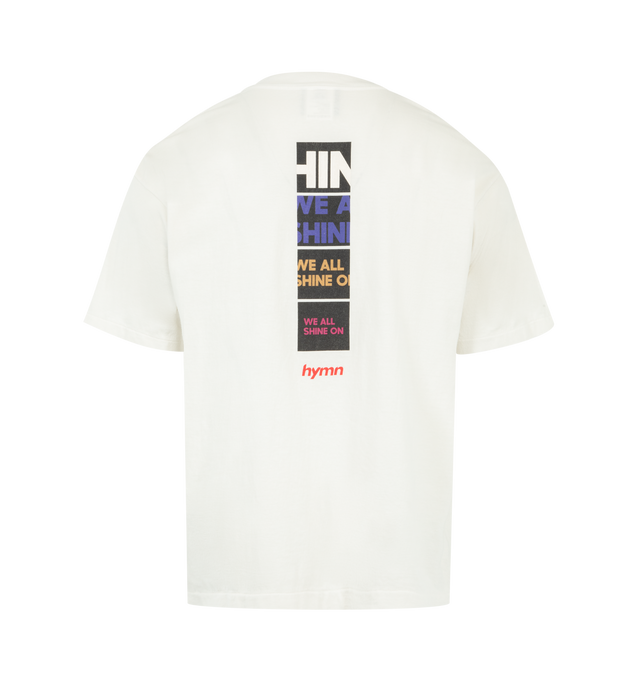 Image 2 of 2 - WHITE - SAINT MICHAEL John Lennon Instant Karma T-Shirt featuring crew neck, short sleeves, regular fit and screen print graphic on front and back. 100% cotton. Made in Japan. 