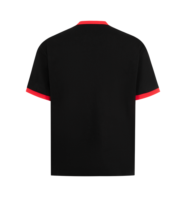 Image 2 of 2 - BLACK - PLEASURES Cake Graphic Ringer T-Shirt featuring crewneck, short sleeves, contrast trim and graphic on front. 100% cotton. 